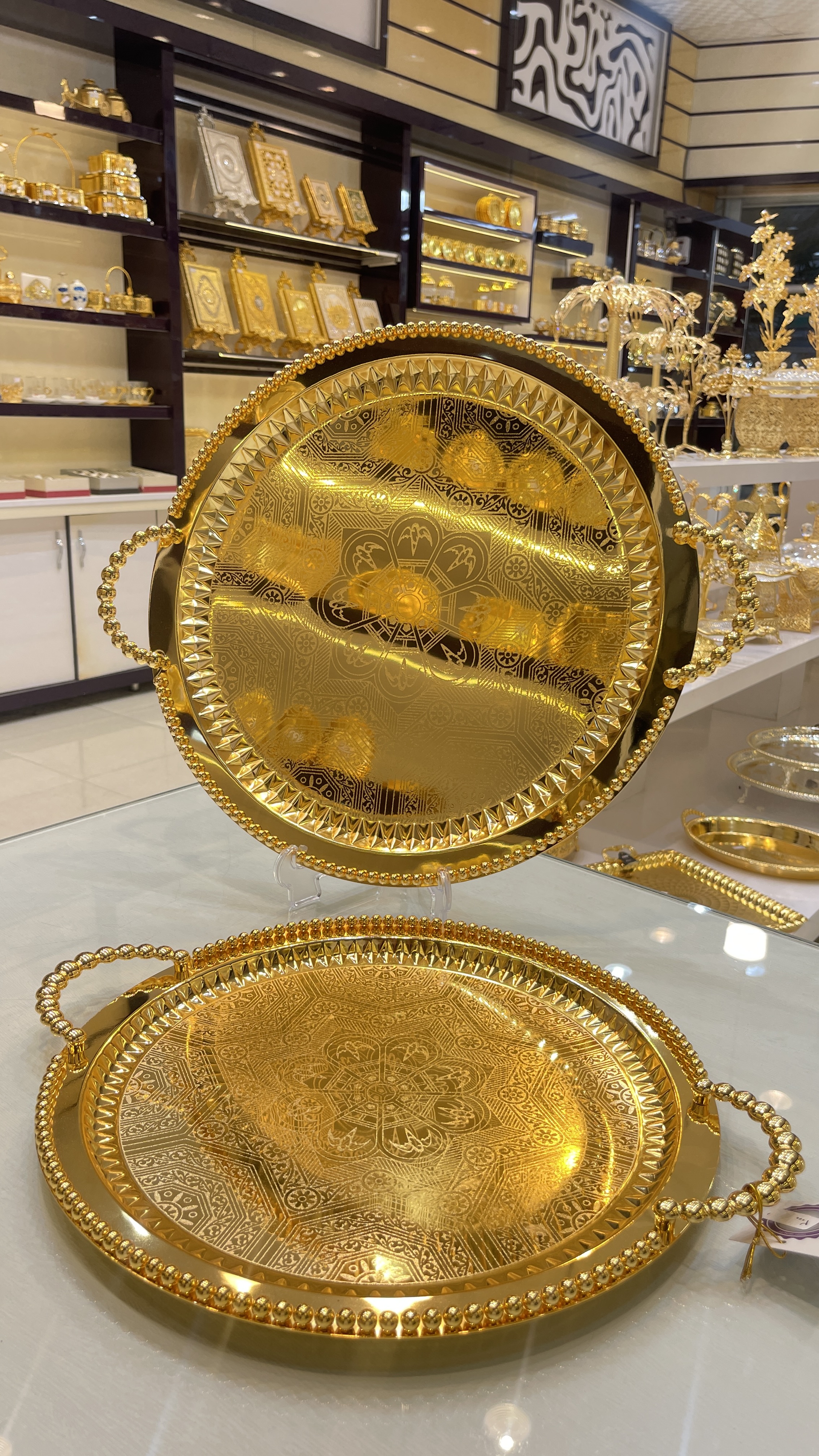 سینی دور مرواریدی 2 تیکه اماراتی